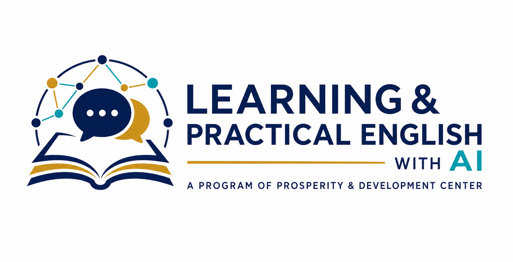 Learning and Practical English with AI program logo