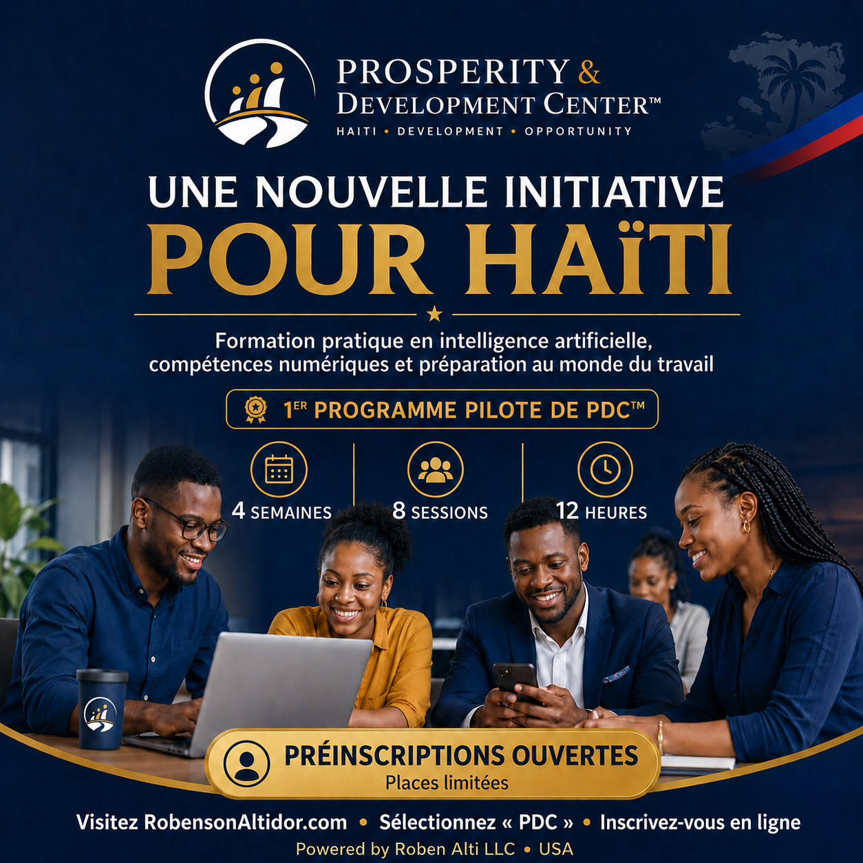 French PDC pilot program announcement with online registration instructions